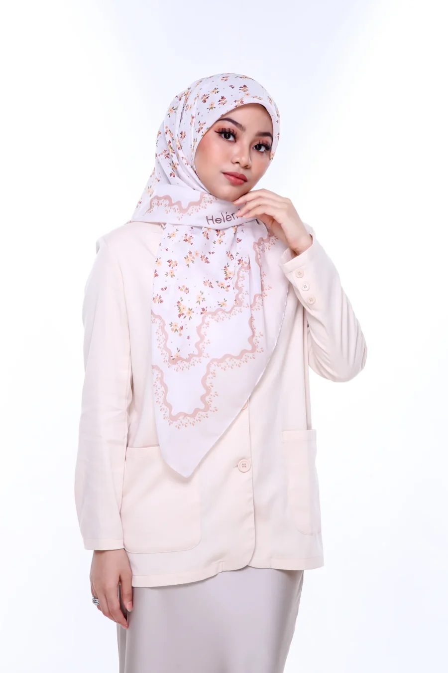 Creme Veil Hijab - Image 2
